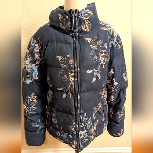 Anthropologie Floral Puffer, size small